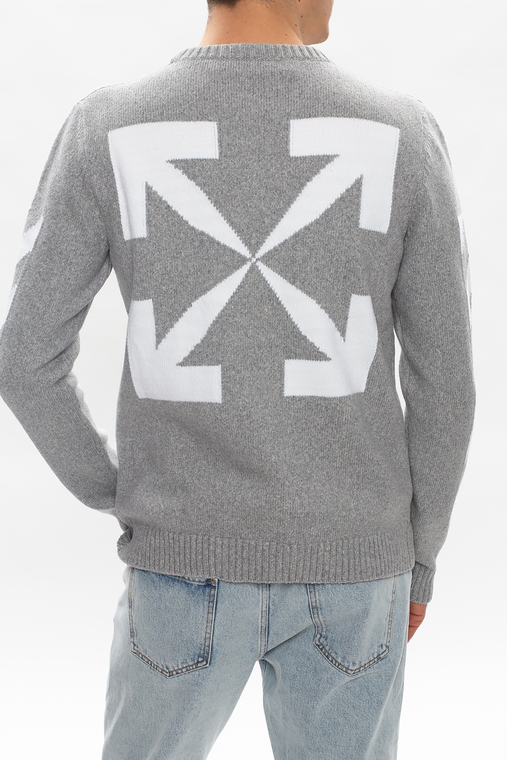 Topman Paris Kamelfargad sweatshirt med tryck White Sweater with logo Off SchaferandweinerShops Malaysia